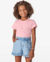 Blusa Infantil Feminina Cotton Bordado Borboleta Gola Redonda Tamanhos 4 6 8 Cores Rosa e Verde Erva