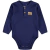 Imagem do Body Bebê Menino Gola Portuguesa Manga Longa em Suedine 100% Algodão