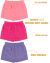 Kit 3 Shorts Saia Infantil Menina Moletinho 100% Algodão Tamanhos 1 a 8 Cores Pink Coral e Roxo na internet