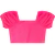 CONJUNTO INFANTIL FEMININO CHIC BLUSA CROPPED + SHORTS LAISE COM FORRO COR PINK TAMANHO 4 AO 10 - comprar online