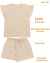 Conjunto Infantil Menina Blusa Canelada com Pedras + Shorts Moletinho Fit 100% Algodão Tamanhos 4 6 8 10 - comprar online