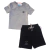 2 PEÇAS LISO AZUL OU CINZA CONJUNTO INFANTIL MASCULINO MINIMALISTA BASICO - comprar online