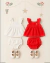 Vestido Bebê Menina Vermelho ou Branco Lasie com Babado e Pingente + Tapa Fralda Forrado Natal Ano Novo Batizado P M G - comprar online