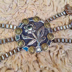 Imagen de Rastra flor de cardo con bronce