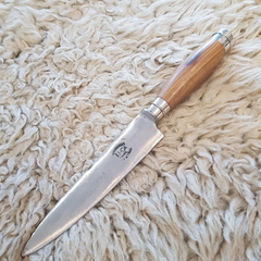 Cuchillo madera redonda y alpaca 14cm acero al carbono en internet