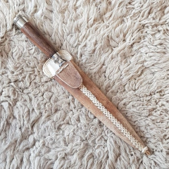 Cuchillo madera y alpaca 20 cm