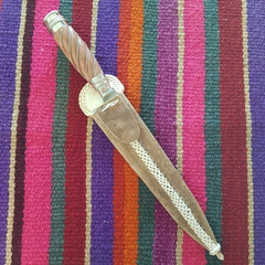 Cuchillo asador de madera y alpaca 20 cm - comprar online