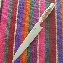 Cuchillo asador de madera y alpaca 20 cm - Vuelta al Pago