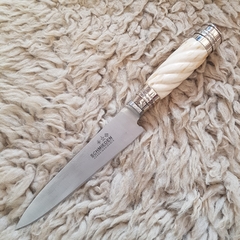 Cuchillo hueso y alpaca gallonado 14 cm - comprar online