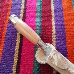 Cuchillo madera gallonada y alpaca. - comprar online