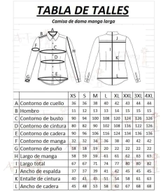Camisa Dama Manga 3/4 S