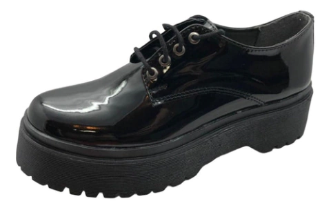 Zapato Borcego Mujer Charolado Moda Urbana Ejecutivo