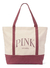 Bolsa Sacola Pink Victoria's Secret Natural com Zíper