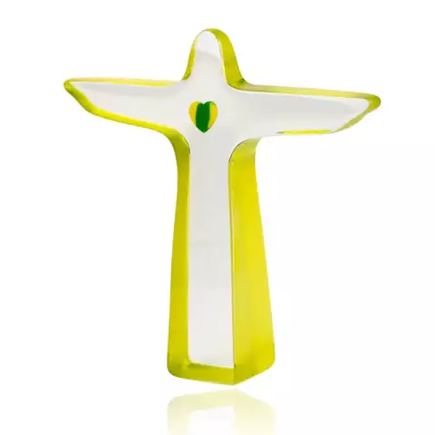 Cristo Coração Verde e Amarelo - comprar online