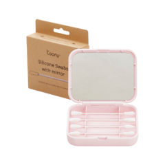 Coony Silicone Swabs With Mirror -Hisopos de Silicona Reutilizables