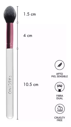 Fascino Pincel Iluminador De Maquillaje Color Blanco Blanco - comprar online
