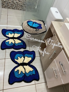 JOGO DE BANHEIRO 3 PEÇAS - BORBOLETA
