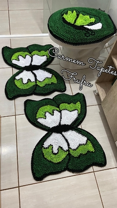 JOGO DE BANHEIRO 3 PEÇAS - BORBOLETA - loja online