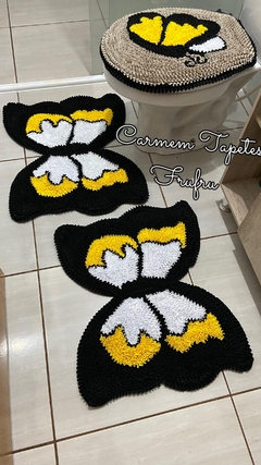 JOGO DE BANHEIRO 3 PEÇAS - BORBOLETA - comprar online