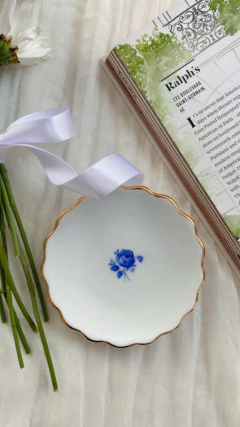 Pratinho P floral azul 10cm na internet