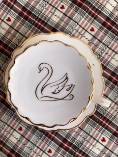 Porta chá cisne ouro -8cm na internet