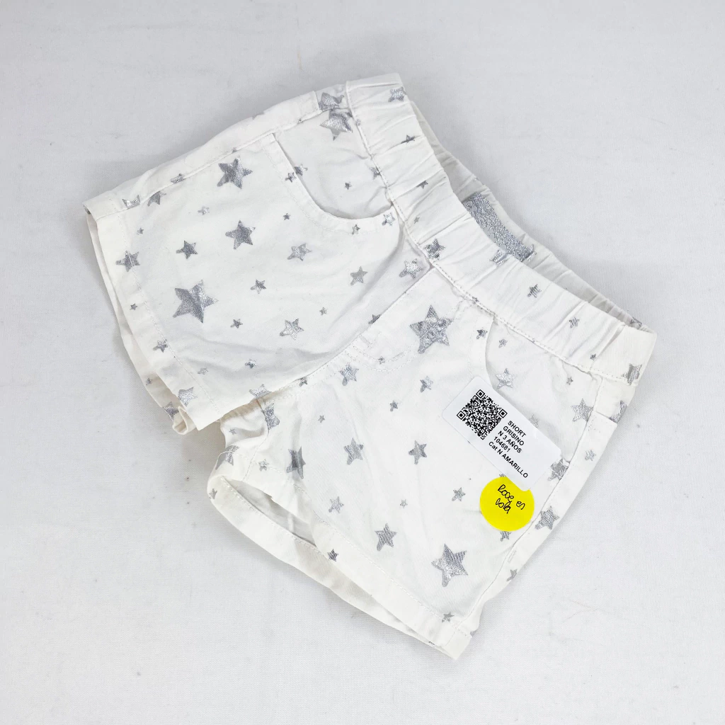 CON DETALLE / SHORT-GRISINO-T 3-4 AÑOS