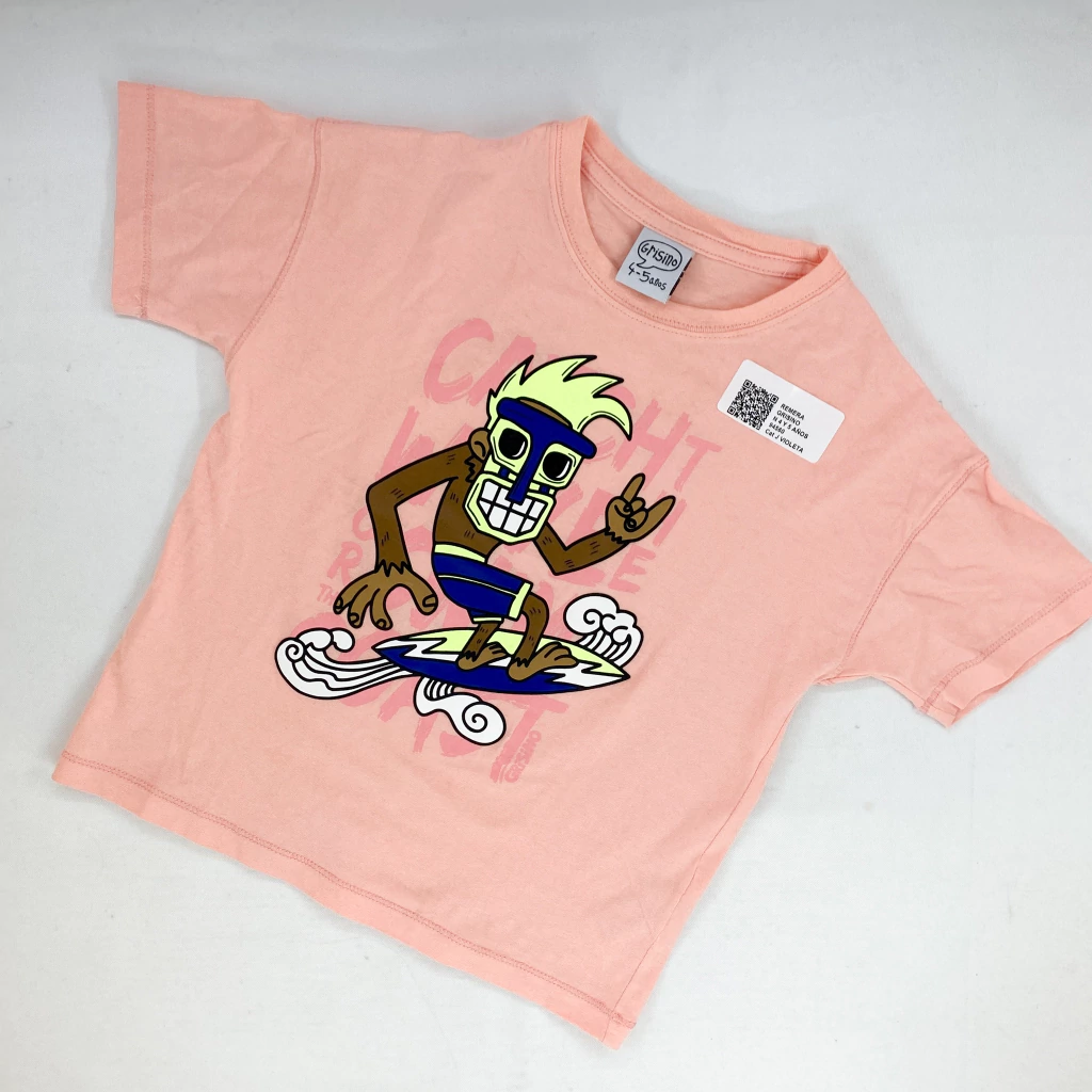 REMERA-GRISINO-T 4-5 AÑOS