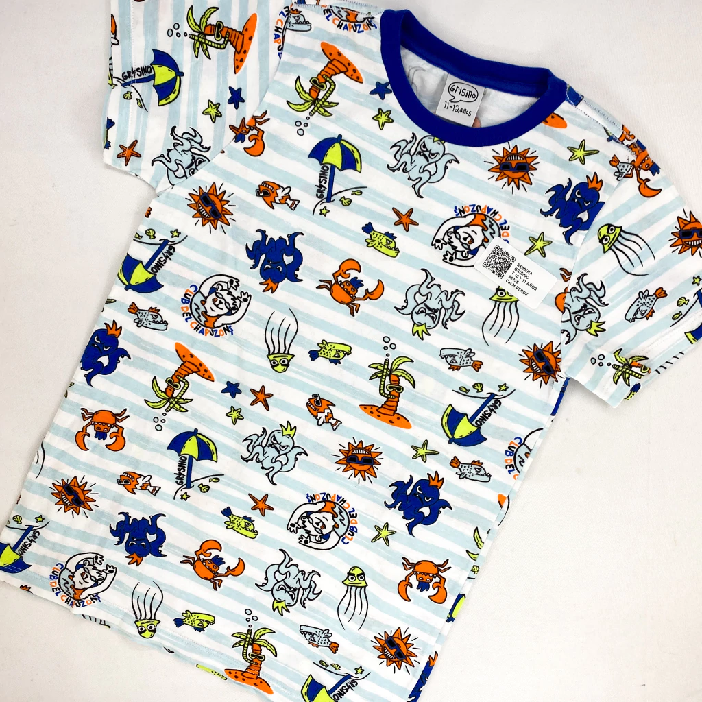 A ESTRENAR / REMERA-GRISINO-T 11-12 AÑOS