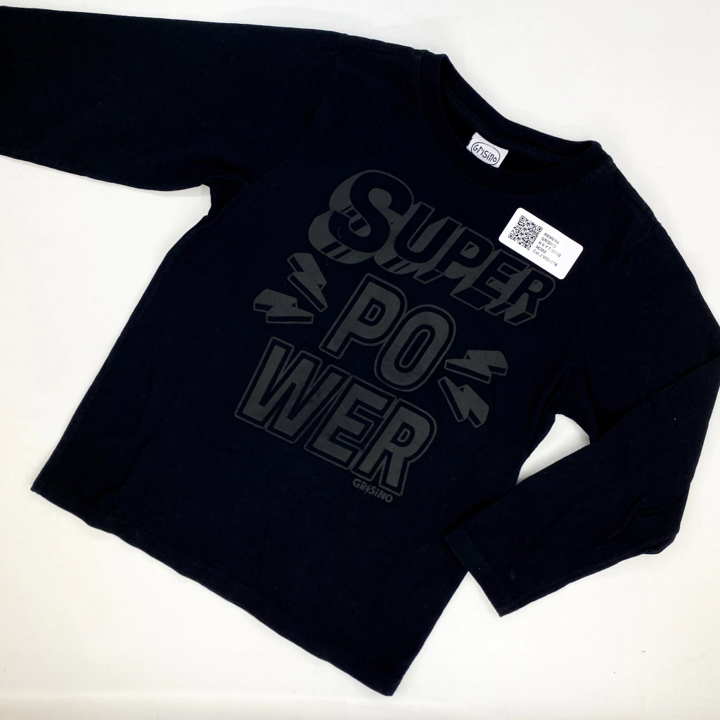 REMERA-GRISINO-T 7-8 AÑOS