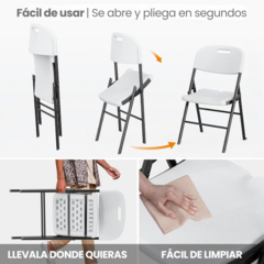 Silla Plegable BAN020 (Blanca)