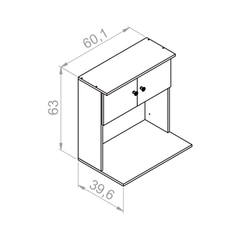 Imagen de Mueble alacena organizador para Microondas colgante (blanco)