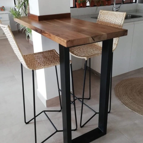 BANQUETA MIMBRE Y HIERRO