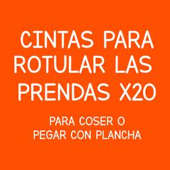 CINTAS PARA PEGAR CON PLANCHA o COSER - X 20