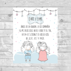 Cuadro Ángel de la Guarda - 20x25cm - comprar online