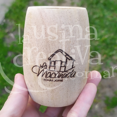 Mate de madera grabado láser