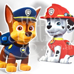 FIGURAS DE PAPEL PAW PATROL X 2
