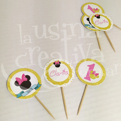 Toppers Minnie Mouse con dorado - comprar online