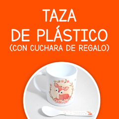 Tazas de polímero (plásticas) + Cuchara de regalo