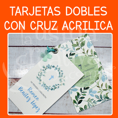 Tarjetas dobles con dije acrílico