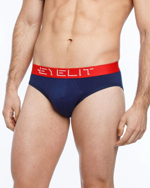 Slip Eyelit Art. 329 Hombre algodon liso elastico visible T. S al XXL