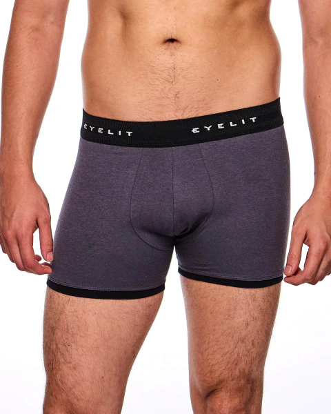 Boxer Eyelit Art. 525 Hombre pierna corta algodon liso con elastico visible T. S al XXL
