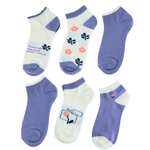 Pack x12 Soquetes Maxima Art. 6100 Mujer ultra soft estampadas