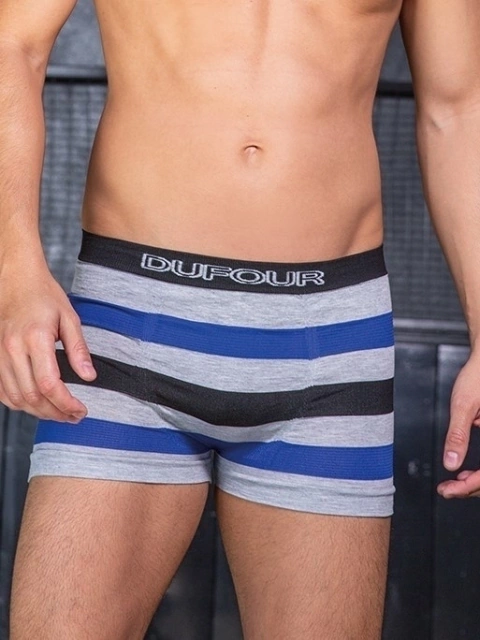 Boxer Dufour Art. 11843 Hombre sin costura algodon tricolor T. S al L