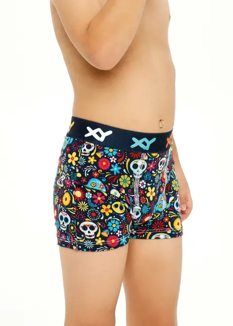Boxer XY niños algodon estampado elastico visible T. 2 al 14