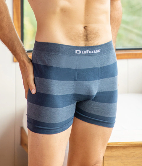Boxer Dufour Art. 12062 Hombre sin costura seamless algodon rayado T. S al XXL