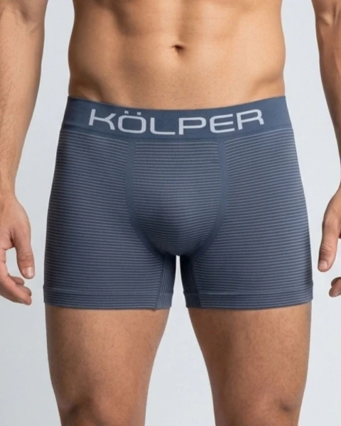 Boxer Kolper Art. 3357 Hombre sin costura seamless algodon rayado T. 2 al 6