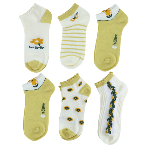 Pack x6 Soquetes Maxima Art. 6100 Mujer ultra soft estampadas