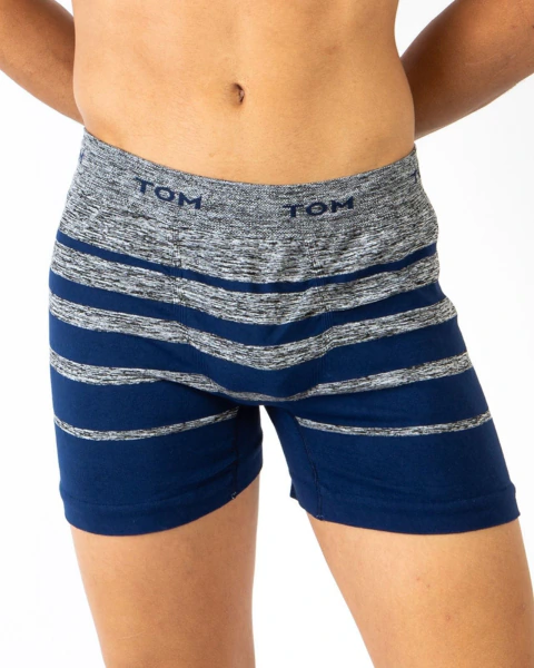 Boxer Tom Art. 5136 Hombre rayado algodón y lycra sin costuras T. S