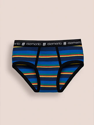 Slip Elemento Art. 704 Niños algodon rayado elastico visible T. 1 al 6