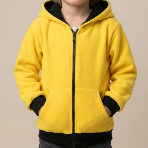 Campera Ajota Art. 1962 Niños polar con cierre capucha y bolsillos T. 4 al 10